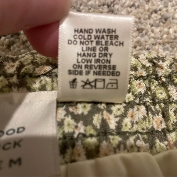 Good Luck Gem Green Daisy Floral Skirt White & Sage Flowy Tiered Women’s Medium - Picture 8 of 11